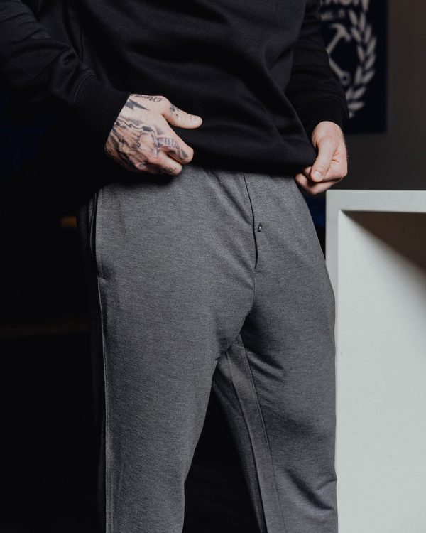 Heather Gray Pajama Pants For Cheap - Image 2