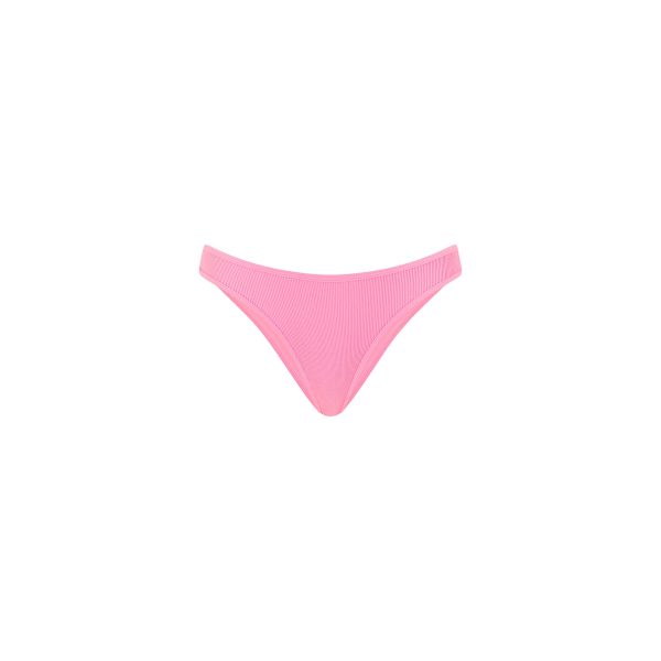 Modest Bind Full Coverage Bikini Bottom - Taffy Pink Ribbed For Sale