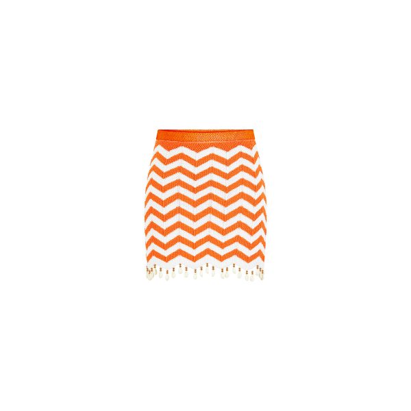 Chevron Knit Mini Skirt - Dreamsicle Cheap