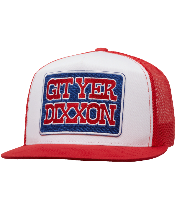 Git Yer Dixxon Flat Bill Trucker Snapback - Red, White, & Blue Supply - Image 3