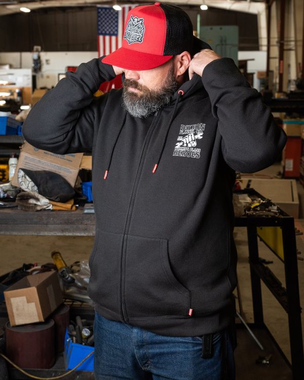 Working Class Fist Zip Up Hoodie - Black Online Sale - Image 5