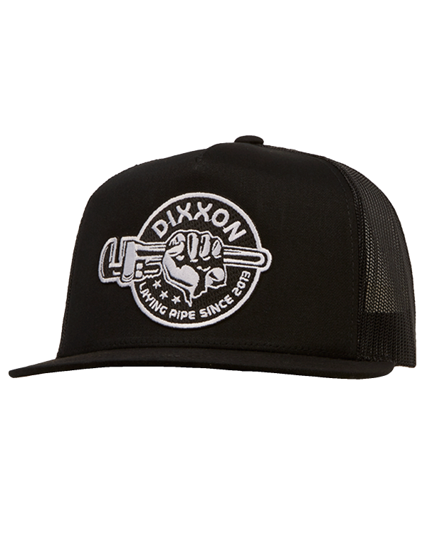 Laying Pipe Flat Bill Trucker Snapback on Sale - Image 2
