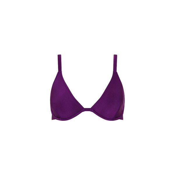 Underwire Triangle D+ Cup Bikini Top - Sugar Plum Online now