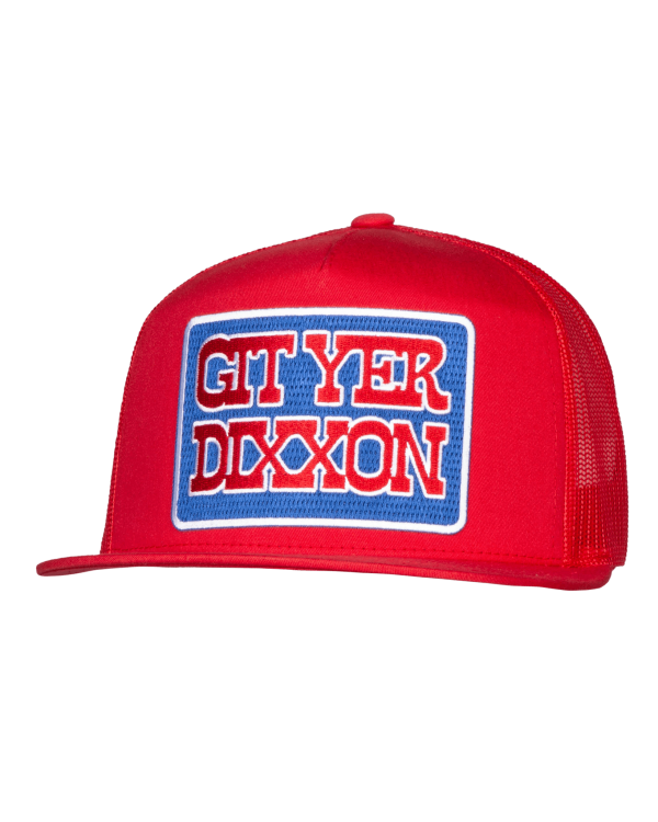 Git Yer Dixxon Flat Bill Trucker Snapback - Red, White, & Blue Supply - Image 5