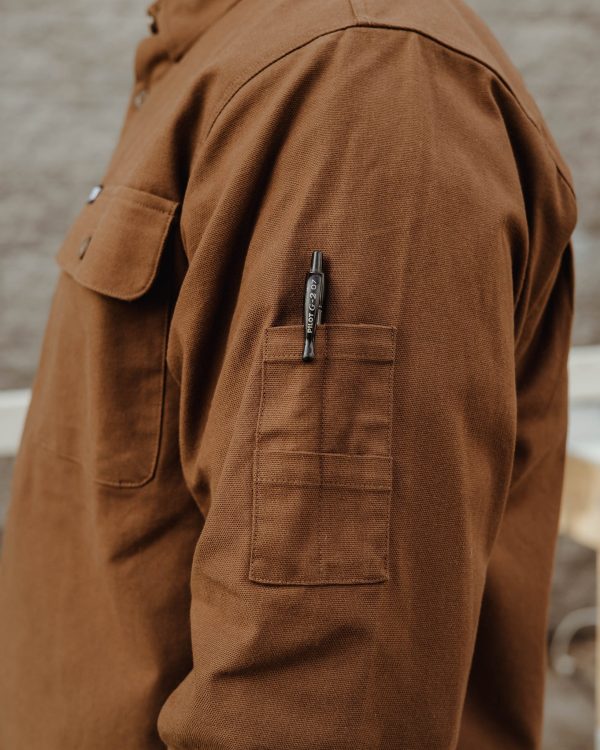 Work Shirt Long Sleeve - Brown Online now - Image 3
