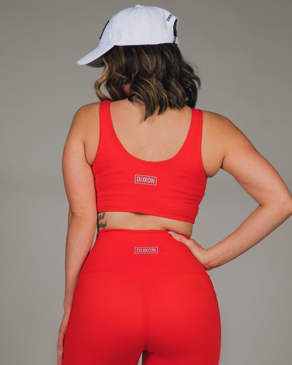 Women s Classic Sports Bra - Red Hot on Sale - Image 2