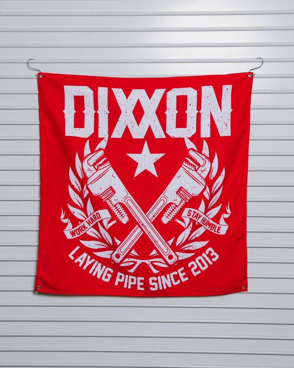 Laying Pipe Garage Banner - 36  x 36  Online Sale