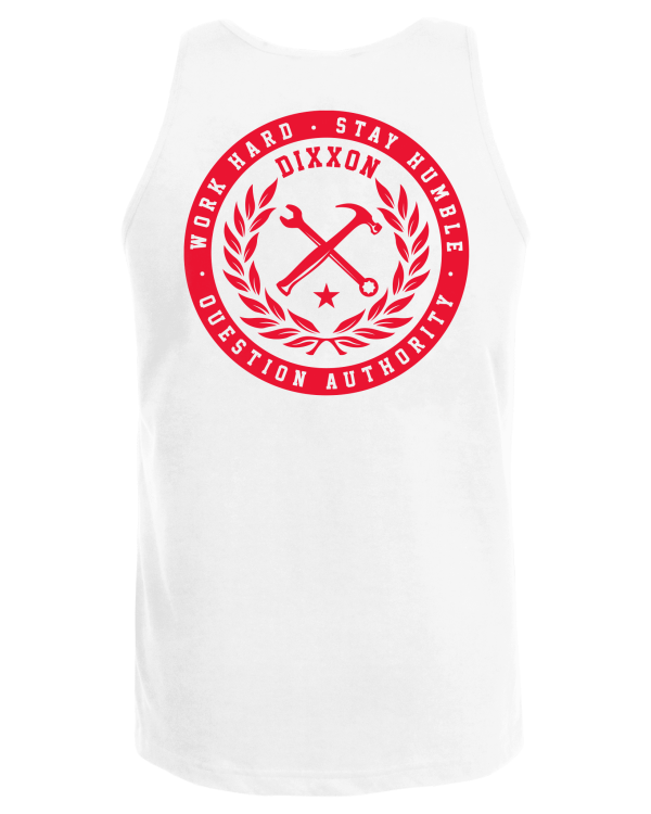 Branded Tank - White & Red on Sale