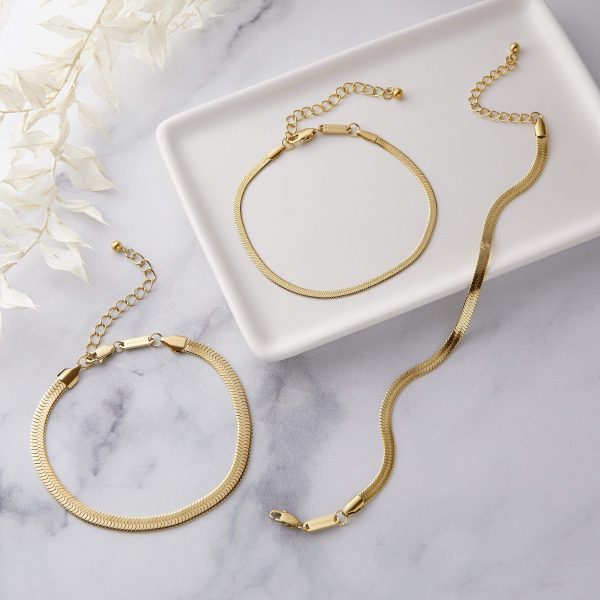 Herringbone Chain Anklet Hot on Sale
