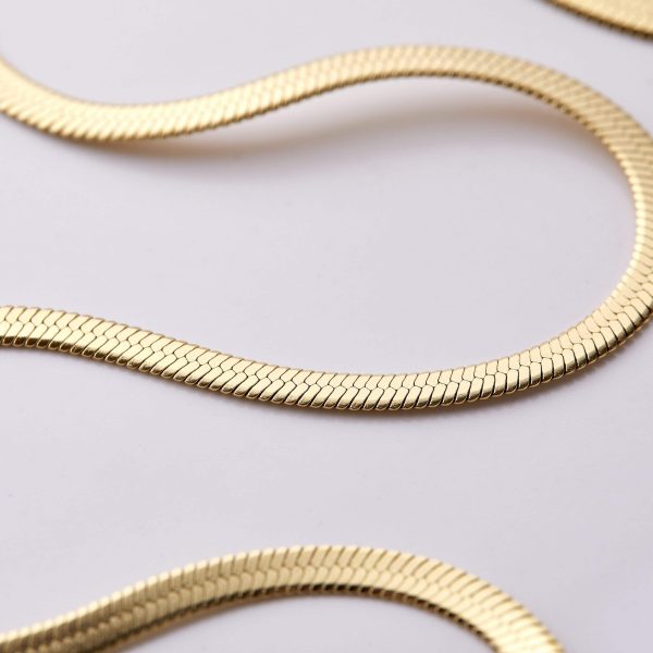 Herringbone Chain Anklet Hot on Sale - Image 3