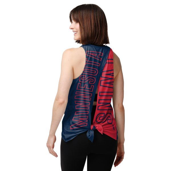 Minnesota Twins MLB Womens Tie-Breaker Sleeveless Top Cheap