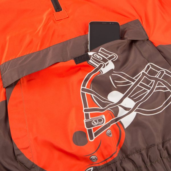 Cleveland Browns NFL Original Mens Warm-Up Windbreaker Online Hot Sale - Image 3