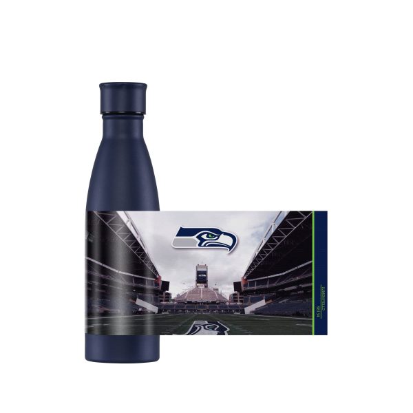 Seattle Seahawks NFL Primetime Metal 18 oz Bottle For Sale - Image 4